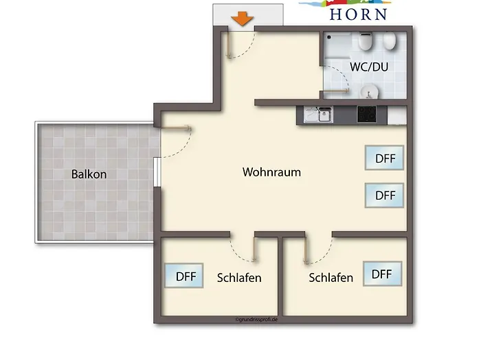 公寓 Deichbrise 多纳莫塞尔